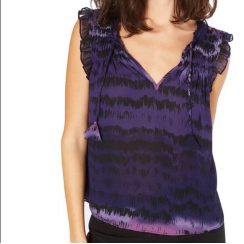 Misa Los Angeles Purple Ombré Darcy Tank Top Size Small